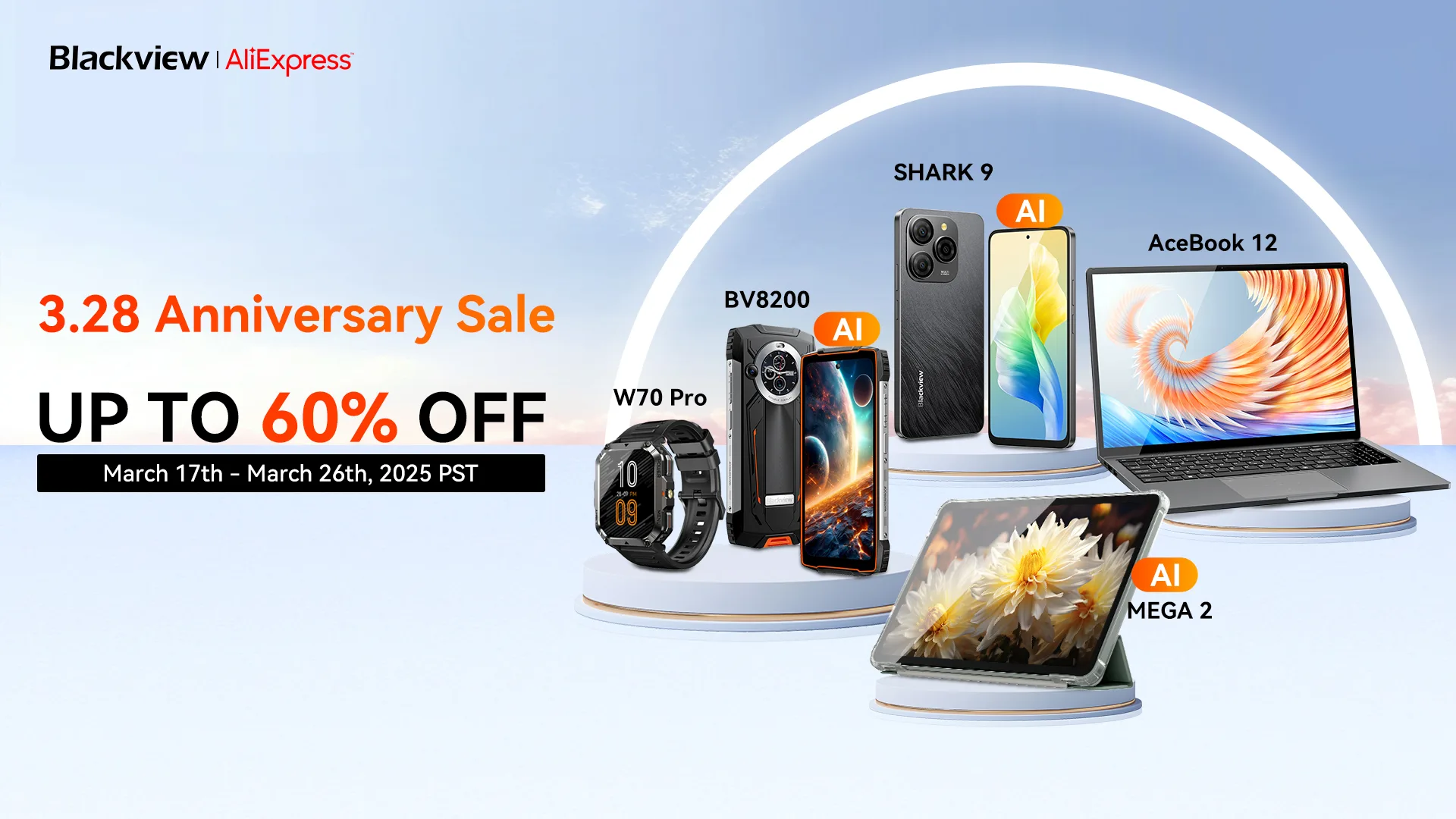 Blackview 328 Anniversary Sale | Up to 60% OFF on AliExpress!