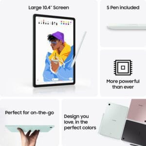 Samsung Galaxy Tab S6 Lite (2024) 10.4" 64GB WiFi Android Student Tablet, S Pen for Note-Taking, Gaming Ready, Long Battery Life, Expandable Storage, US Version, Mint, Amazon...