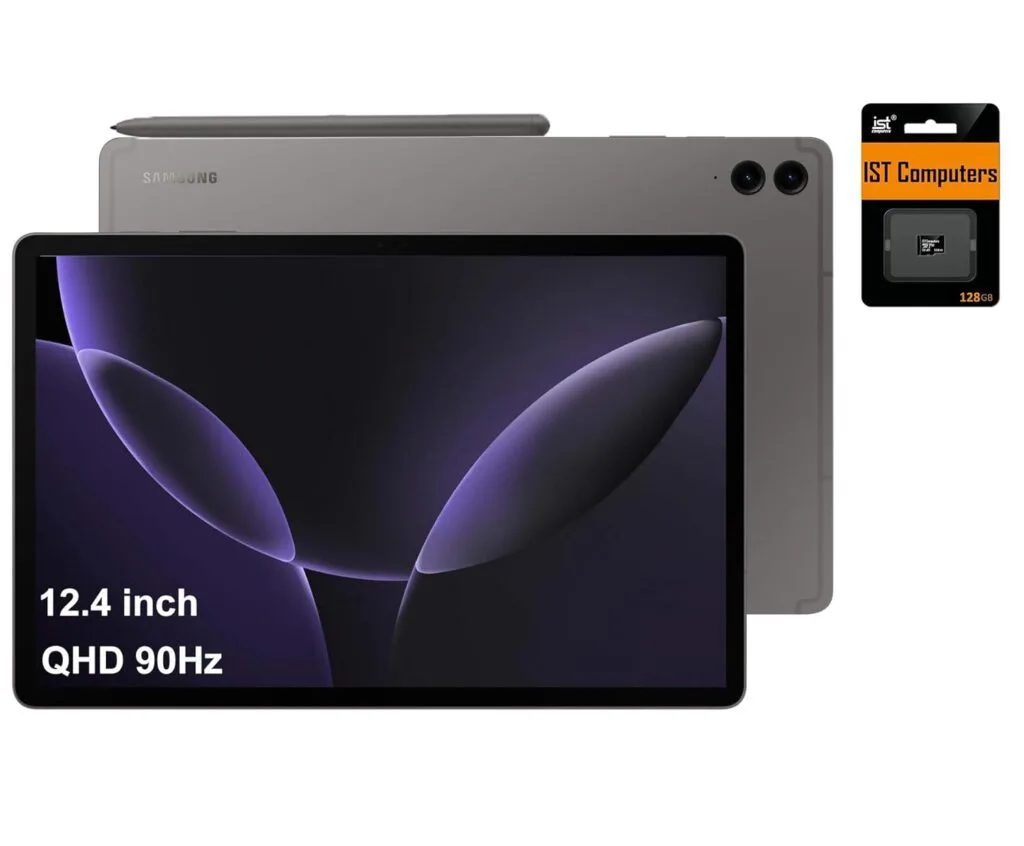 Samsung Galaxy Tab S9 FE+ Plus Android Tablet (12.4” Touchscreen, 8GB RAM, 256GB Storage, 18-hr Long Battery Life, S Pen, 1 Front Camera + 2 Rear Cameras, Lightweight Durable...
