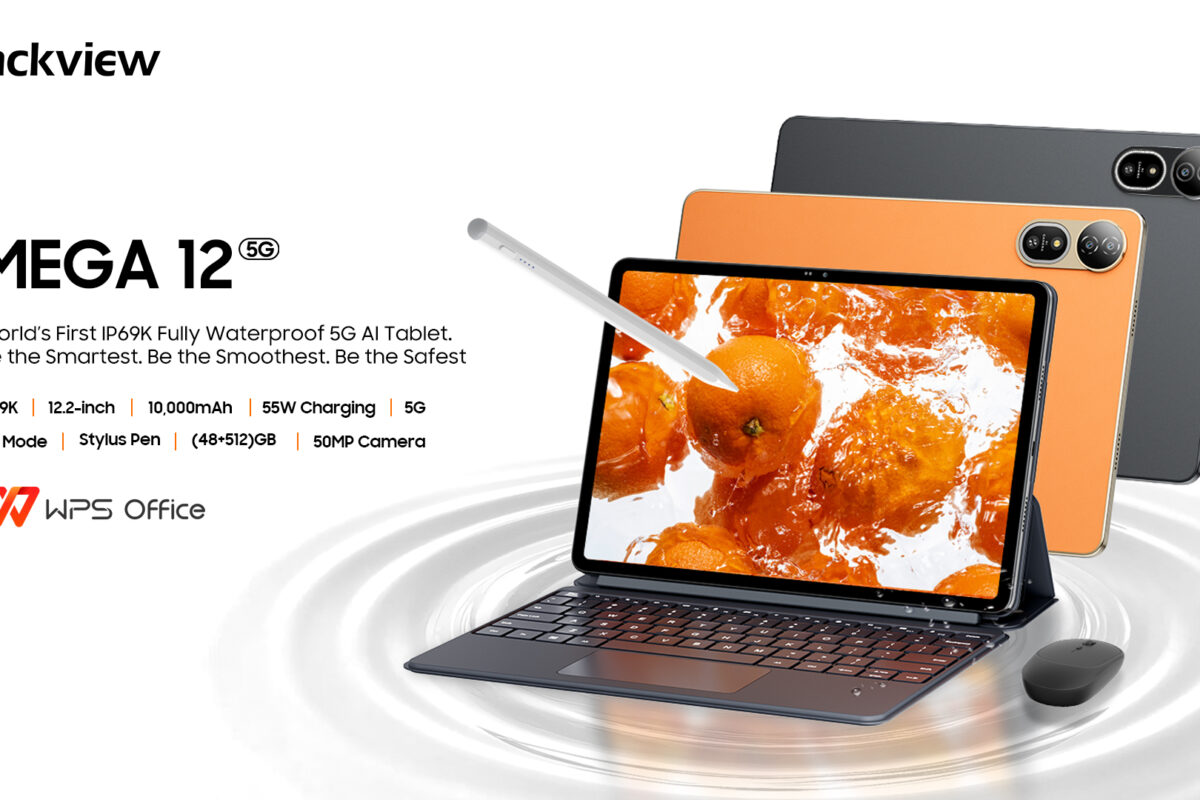 Blackview MEGA 12 Global Debut The World’s First IP69K Fully Waterproof Flagship Smart Tablet with Free Productivity Accessories